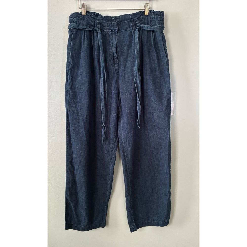 J. Crew High Rise Paper-bag Pant In Chambray - Picture 2 of 6